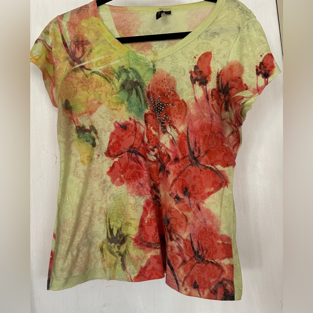 Susan Lawrence Rhinestones Embellished T-Shirt